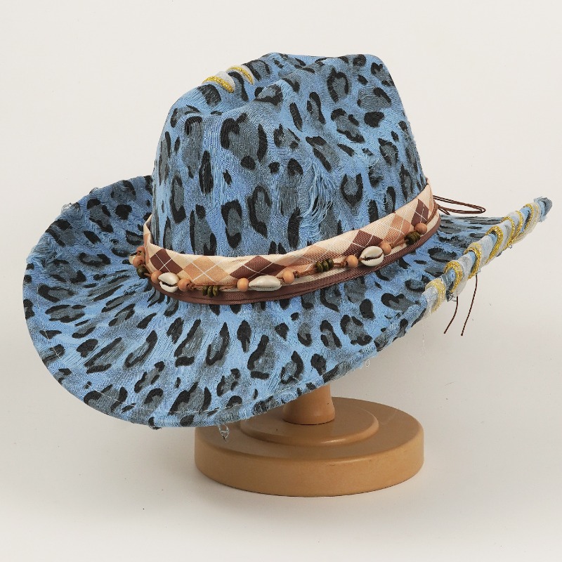 Leopard Print Western Cowboy H - Cowboy Hat Straw ulasan dan harga