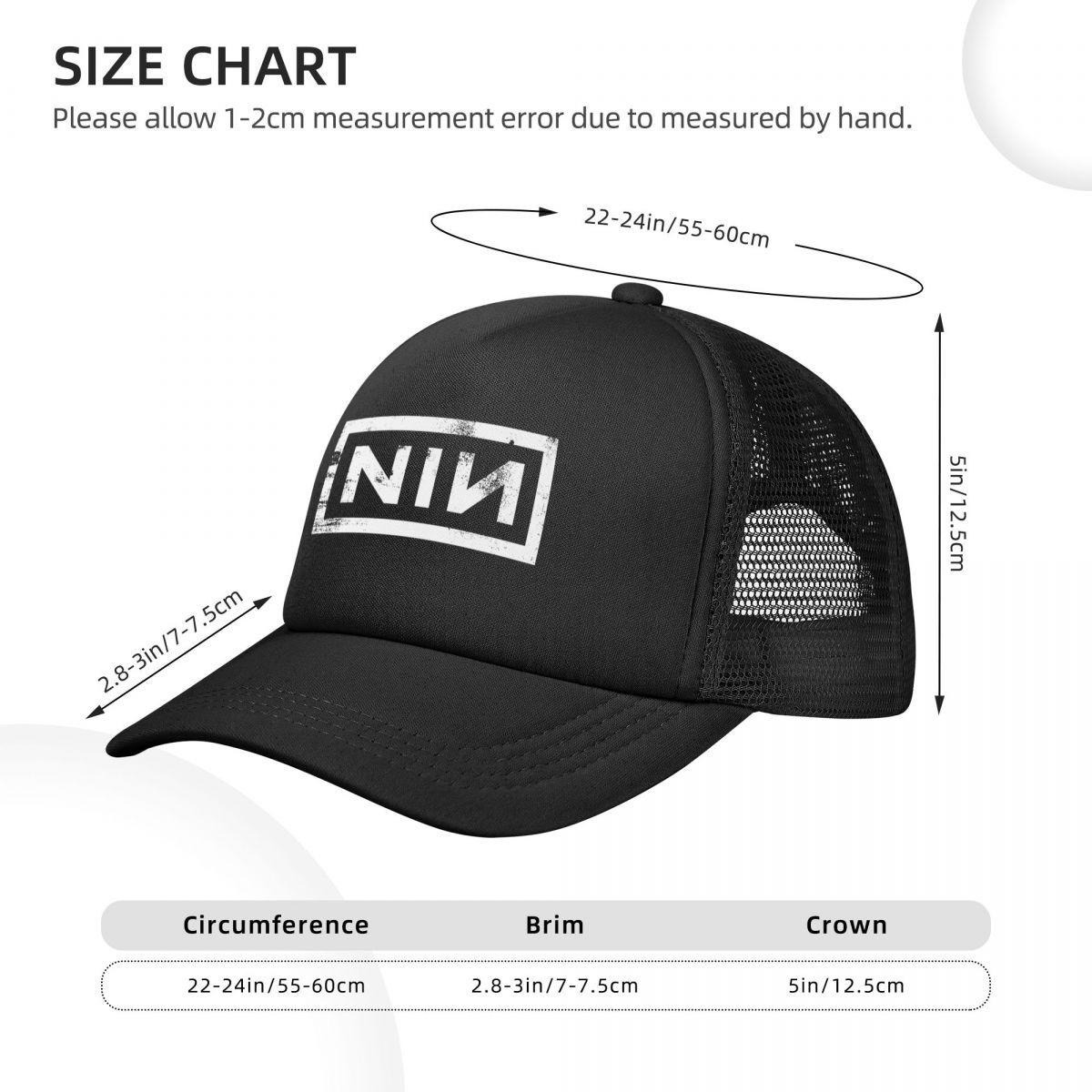 NIN Music Band Mesh Baseball C - Trucker Cap Mesh ulasan dan harga