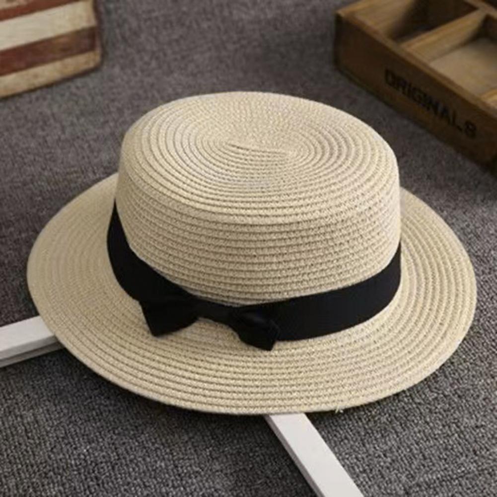 Hand-woven Straw Hat Beach Str - Sun Hat Wide Brim ulasan dan harga
